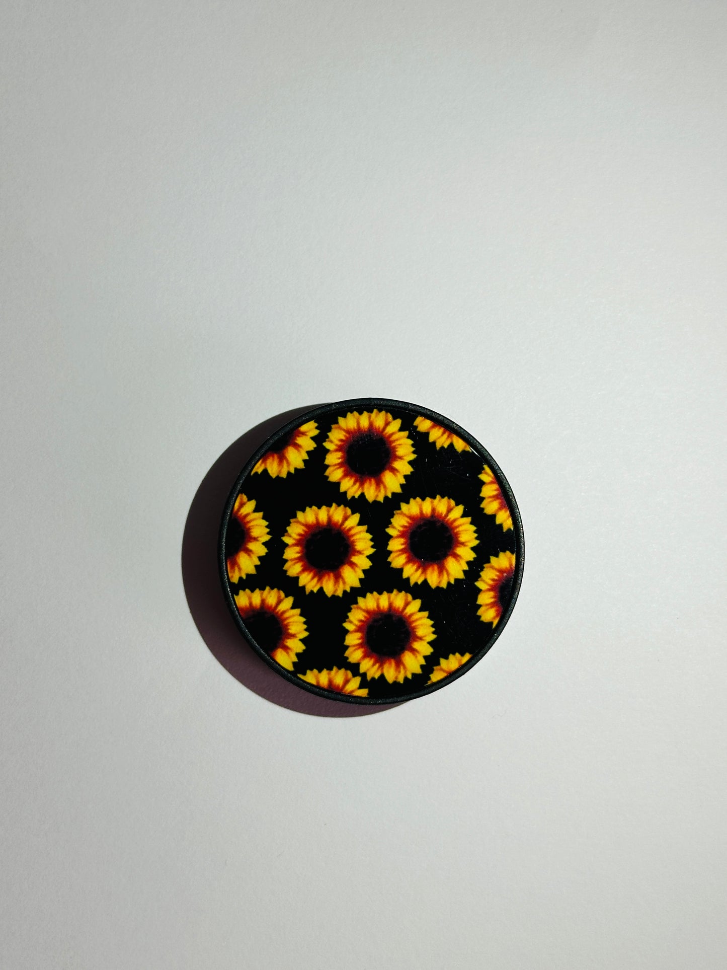Black Sunflower Phone Grip