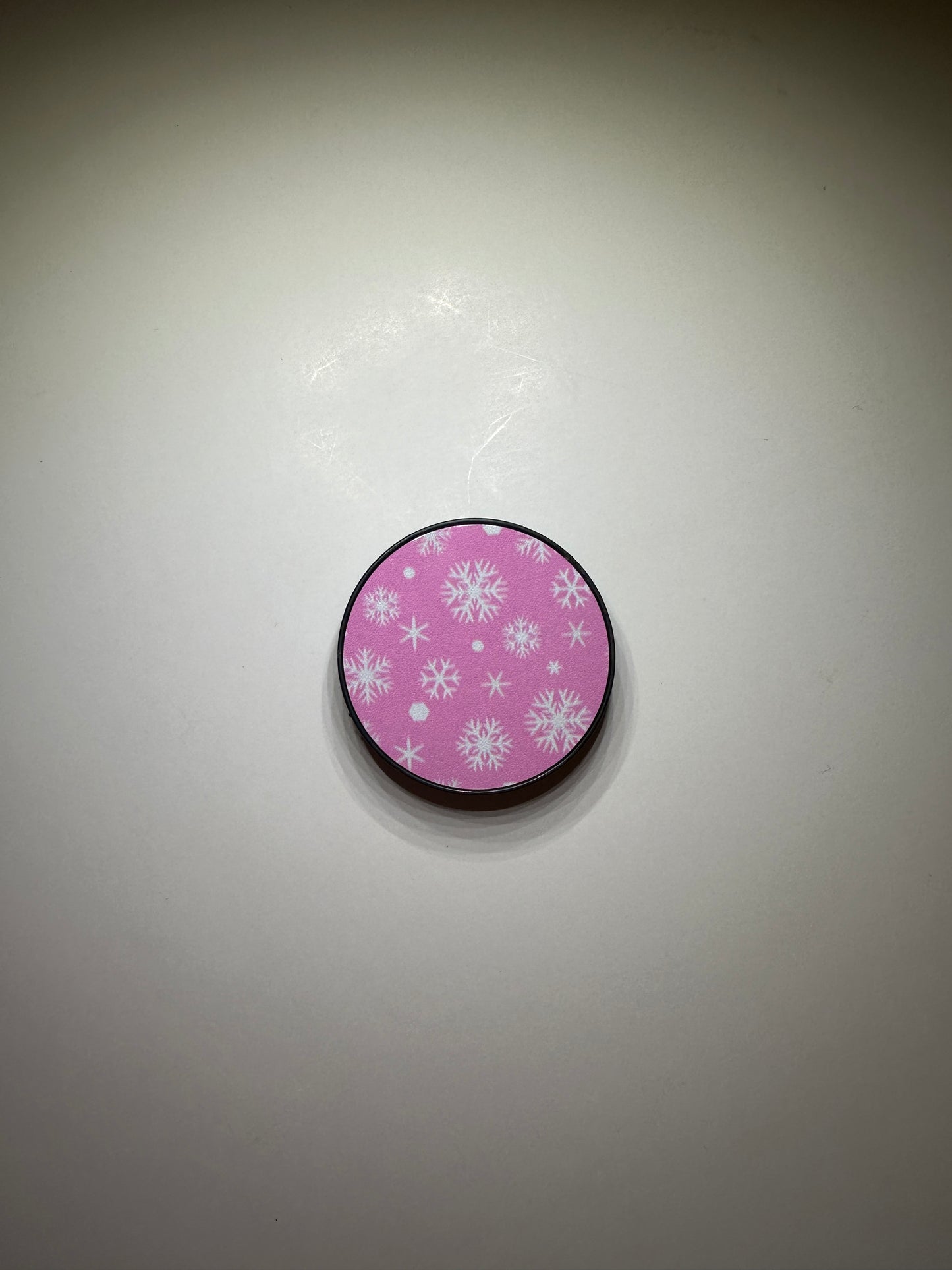 Pink Snowflake Phone Grip