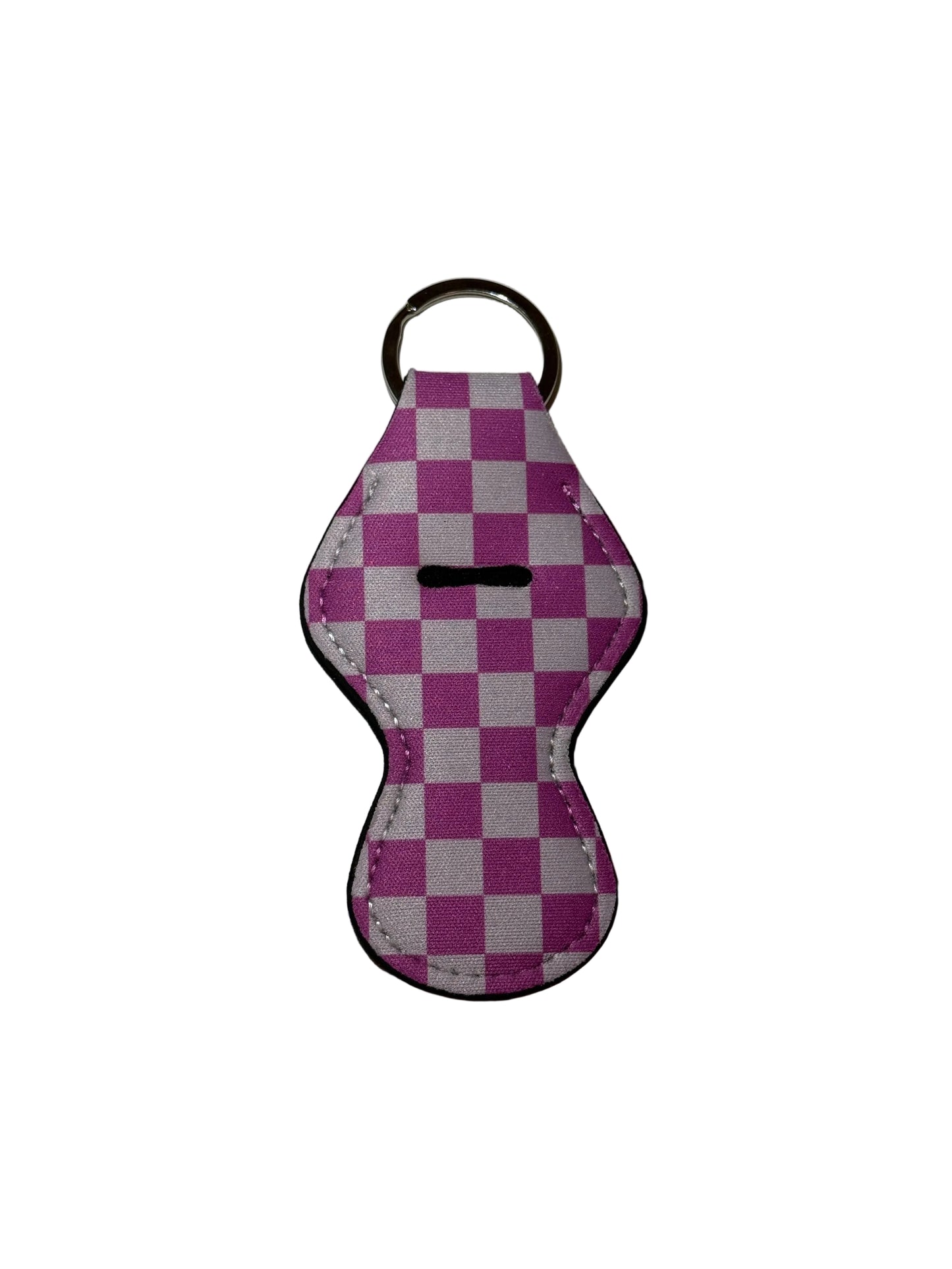 Pink Checkered Chapstick Holder