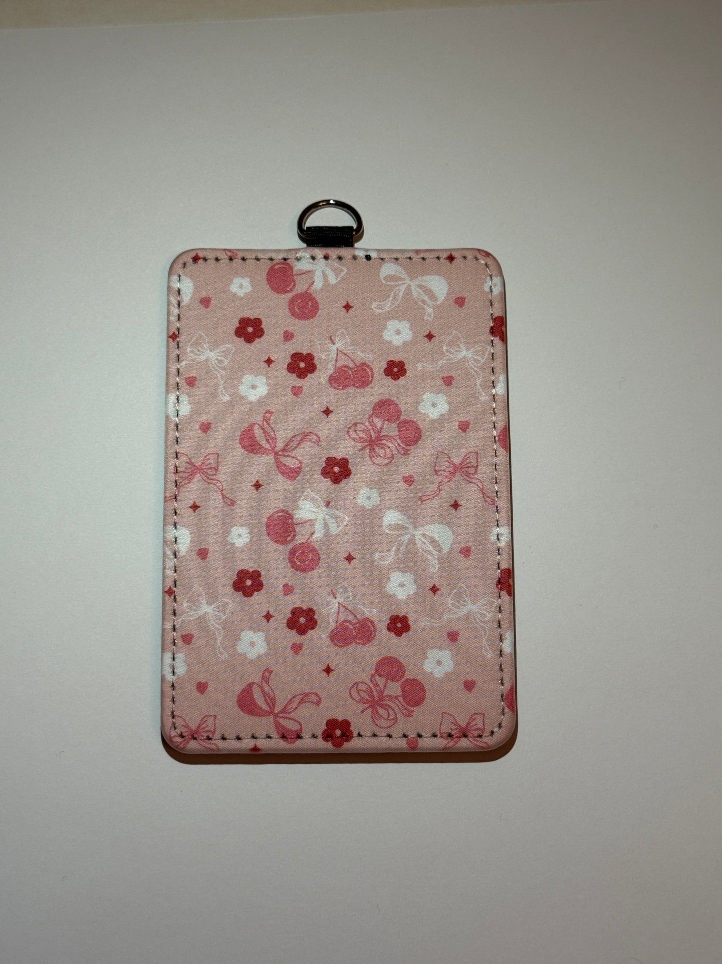 Floral Coquette Id Card Holder