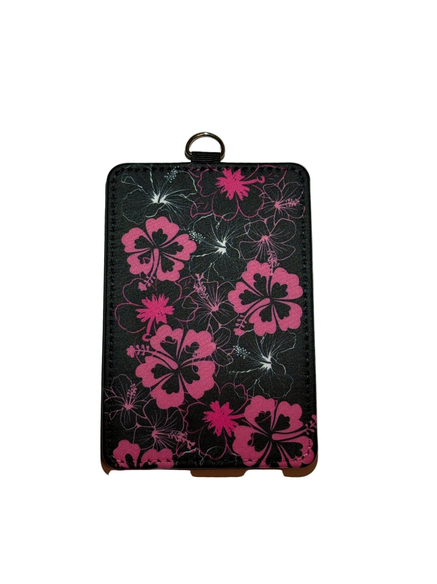 Pink Hibiscus Id Card Holder