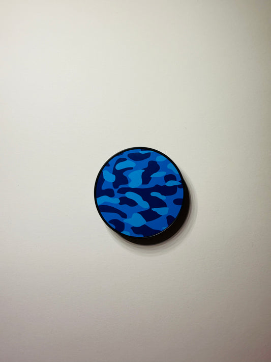 Crazy Blue Camo Phone Grip