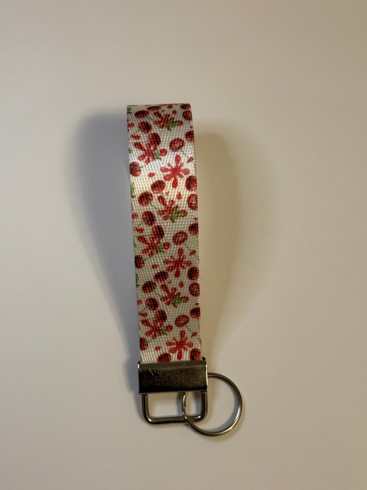 Cherry Splash Wristlet Keychain