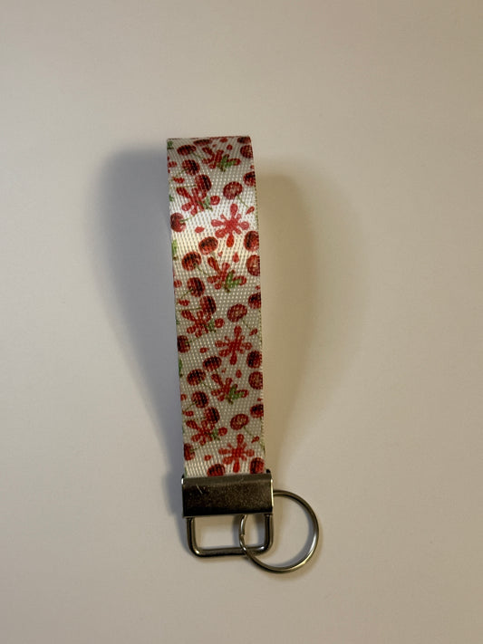 Cherry Splash Wristlet Keychain
