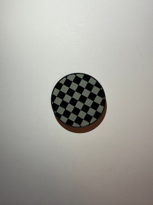 Gray Checkers Phone Grip