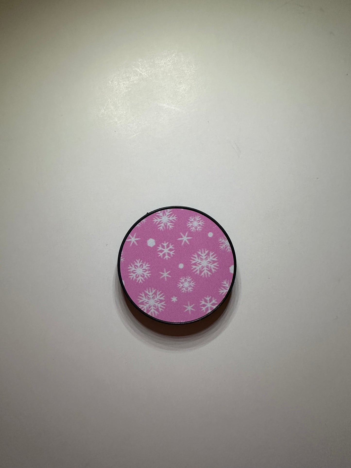 Pink Snowflake Phone Grip