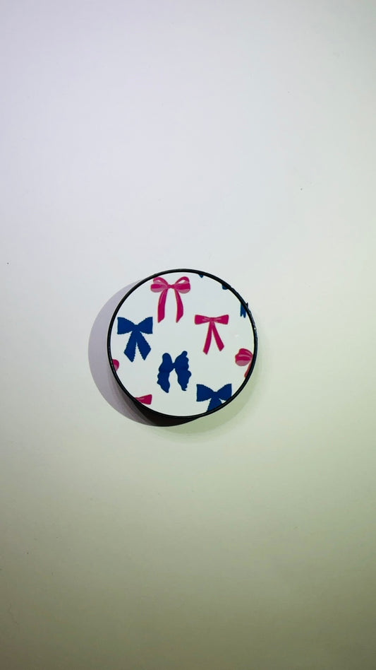 Pink Blue Bows Phone Grip