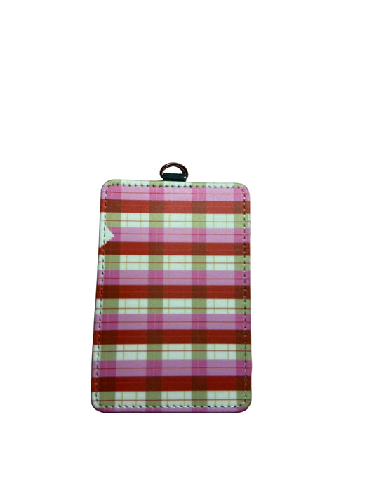 Very Berry Gingham Id Card Holder