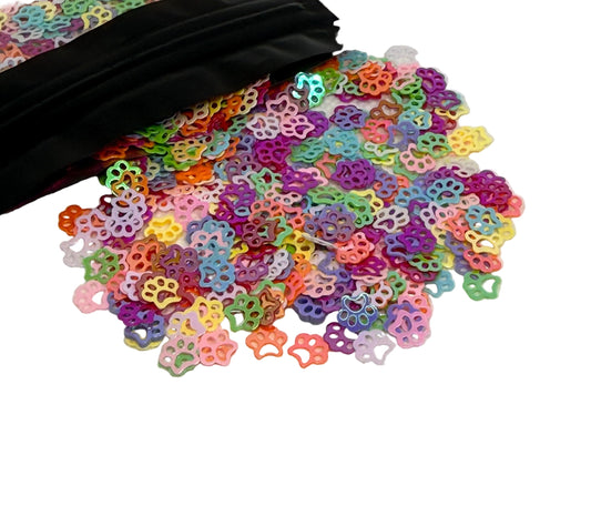 Rainbow Holographic Chunky Paw Prints