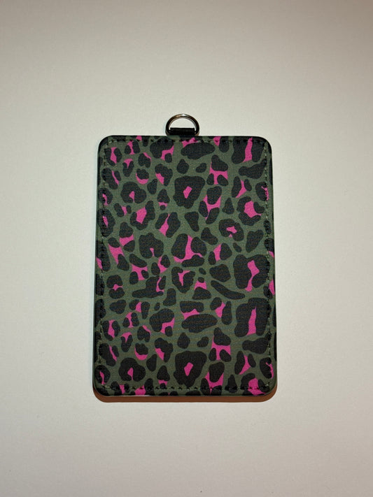 Pink leopard Id Card Holder